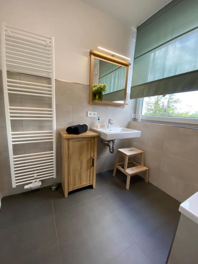 Modernes Apartment Am Hafen Mit Seeblick Grossraeschen Luaran gambar